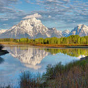 Morning At Oxbow Bend Poster