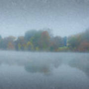 Morning Mist On Langwater Pond Poster