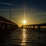 Morning Sun On The Courtney Campbell Causeway Poster
