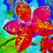 Mosaic Orchid Poster