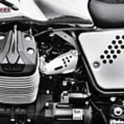 Moto Guzzi V7 Racer Monochrome Poster