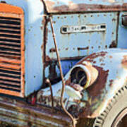 Motor Company White Diesel Truck Poster