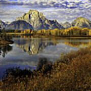 Mount Moran From Ox Bow Bend, Tetons Poster