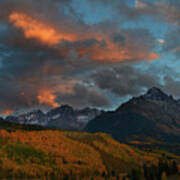 Mount Sneffels Sunset During Autumn In Colorado Poster