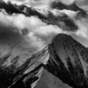 Mountain Peak In Black And White Poster