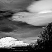 Mt Adams With Lenticular Cloud Poster