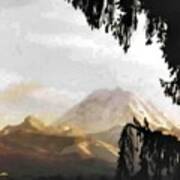 Mt. Rainier In Lace Poster