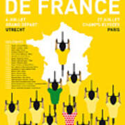 My Tour De France Minimal Poster Etapes 2015 Poster