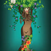 Mystical Maiden Tree Poster