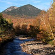 Nash Stream And Percy Peaks With Autumn Colors Poster