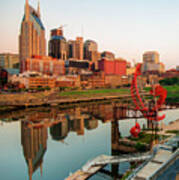 Nashville Reflections Of The Skyline Poster