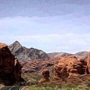 Natural Stone Mtns Rock Valley Of Fire Poster