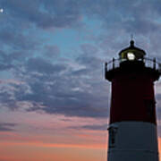 Nauset Light Lighthouse At Sunset Poster