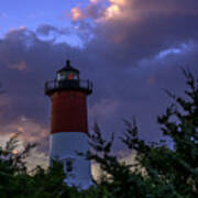 Nauset Light At Sunset Poster