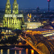 Night Falls Upon Cologne 1 Poster