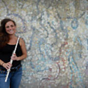 Nina At The Flute Wall Poster