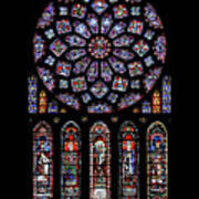 North Rose Window Of Chartres Cathedral Poster