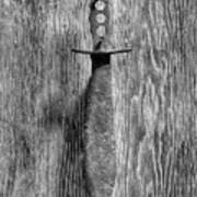 Not A Bowie Knife On Plywood 75 In Bw Poster