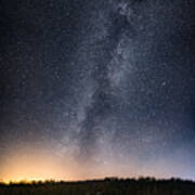 November Milky Way From The Pass Lake Train Trestle, Take 1 Poster