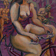 Nude Cyclists With Carracchi Bacchus Poster