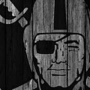 Oakland Raiders Wood Fence Poster