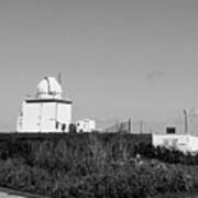 Observatory At The Canaveral Nationall Seashore In Black And White Poster