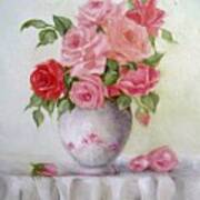 Oil Vase Rose Poster