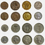 Old English Coins Poster