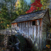 Old Mill In Fall Poster