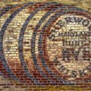Old Sherwood Distillery Logo On Former Bonded Warehouse - Westminster Carroll County Maryland Poster