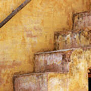 Old Staircase At Amber Fort, Jaipur Poster
