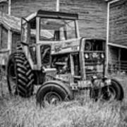 Old Vintage Tractor On A Farm In New Hampshire Square Poster