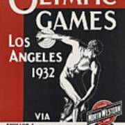 Olympic Games - Los Angeles 1932 - North Western Railway - Retro Travel Poster - Vintage Poster Poster