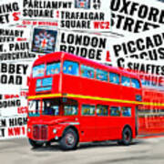 On A Bus For London Poster