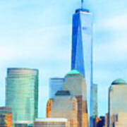 One World Trade Center Lower Manhatten New York Skyline 20180506 Square Poster