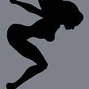 Our Bodies Our Way Future Is Female Feminist Statement Mudflap Girl Diving Poster