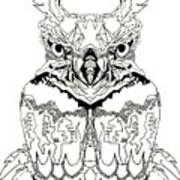 Owl Sketch 1 Poster