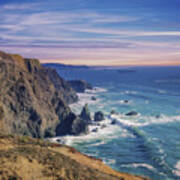 Pacific Ocean View Towards Point Bonita Lighthouse Poster