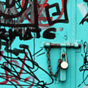 Padlock And Graffiti Poster