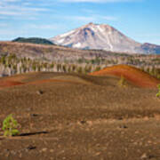 Painted Dunes And Mt Lassen Poster