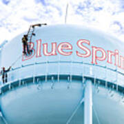 Painting The Blue Springs Water Tower Poster