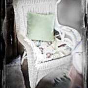 Pale Green Pillow Chair Poster