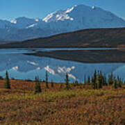 Panorama Of Wonder Lake In Denali National Park Poster