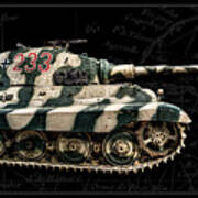 Panzer Tiger Ii Side Bk Bg Poster