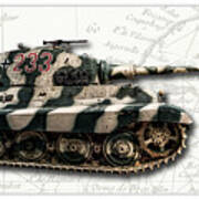 Panzer Tiger Ii Side W Bg Poster