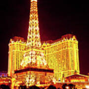 Paris Casino At Night Poster