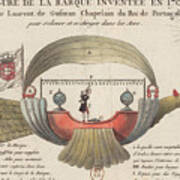 Passarola Gartolomeu De Gusamao's Airship 1709 Poster