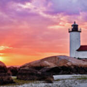 Pastel Sunset, Annisquam Lighthouse Poster