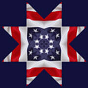 Patriotic Star 2 - Transparent Background Poster