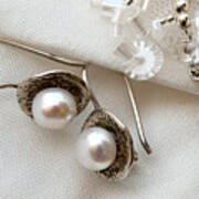 Pearl Earrings Poster